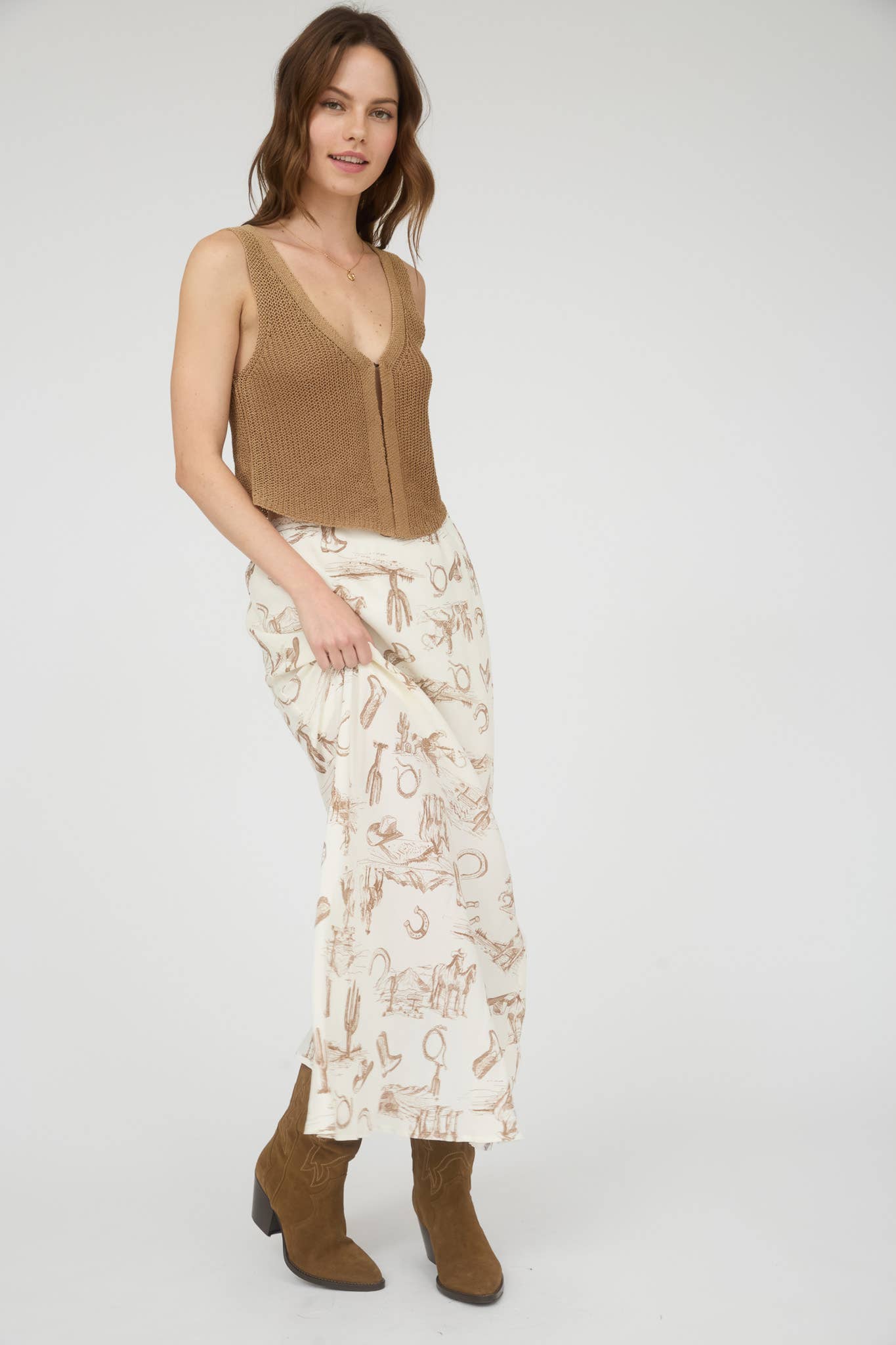WESTERN MIDI SKIRT