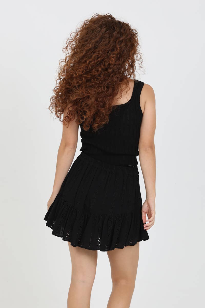 Embroidered Skort