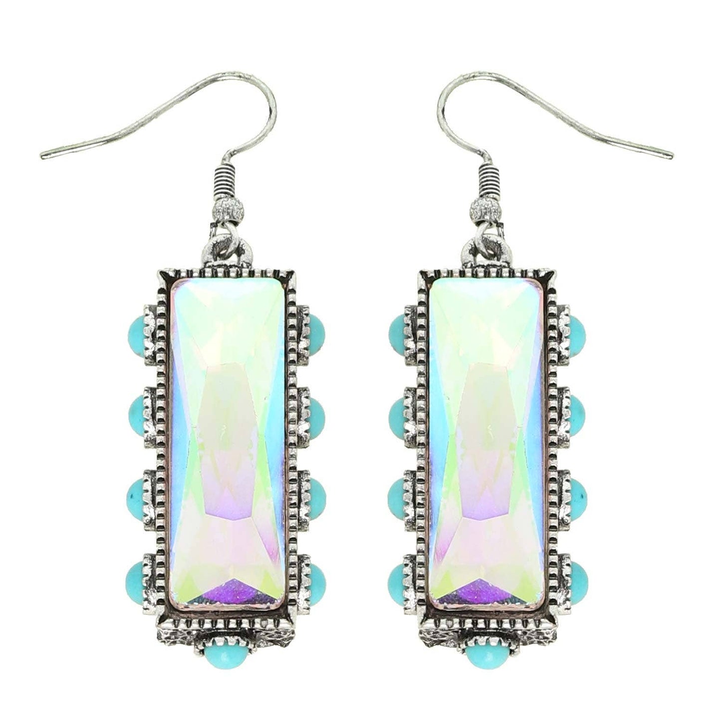 Rectangle Gemstone Earring
