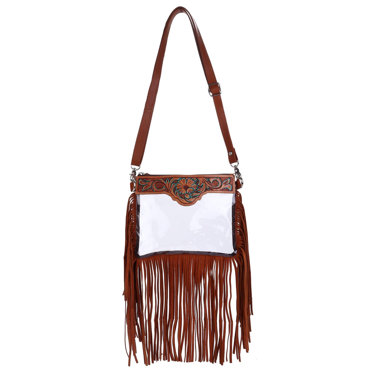 Leather Western Hand Tooled Women's Clear