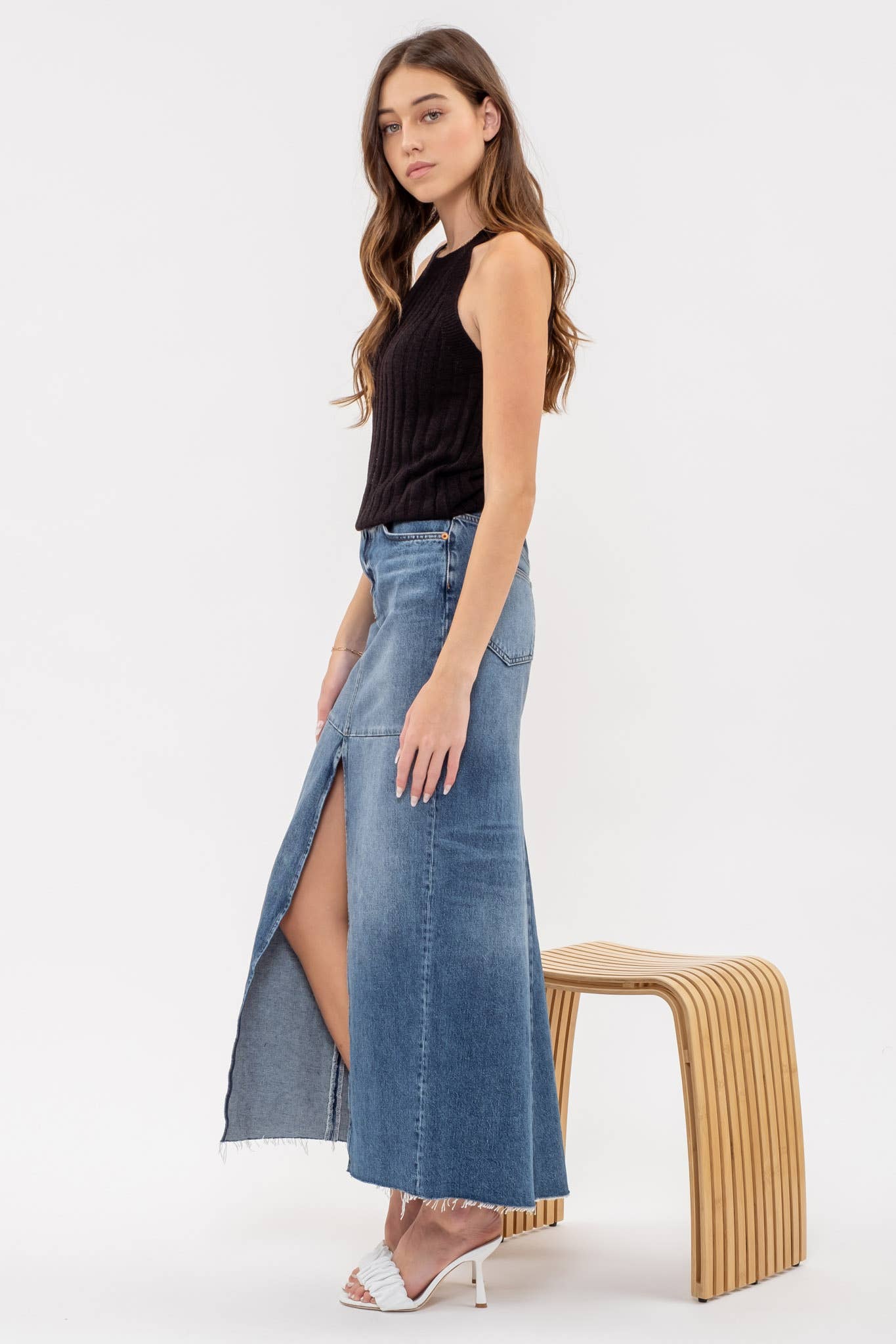 HALTER CROCHET KNIT TANK
