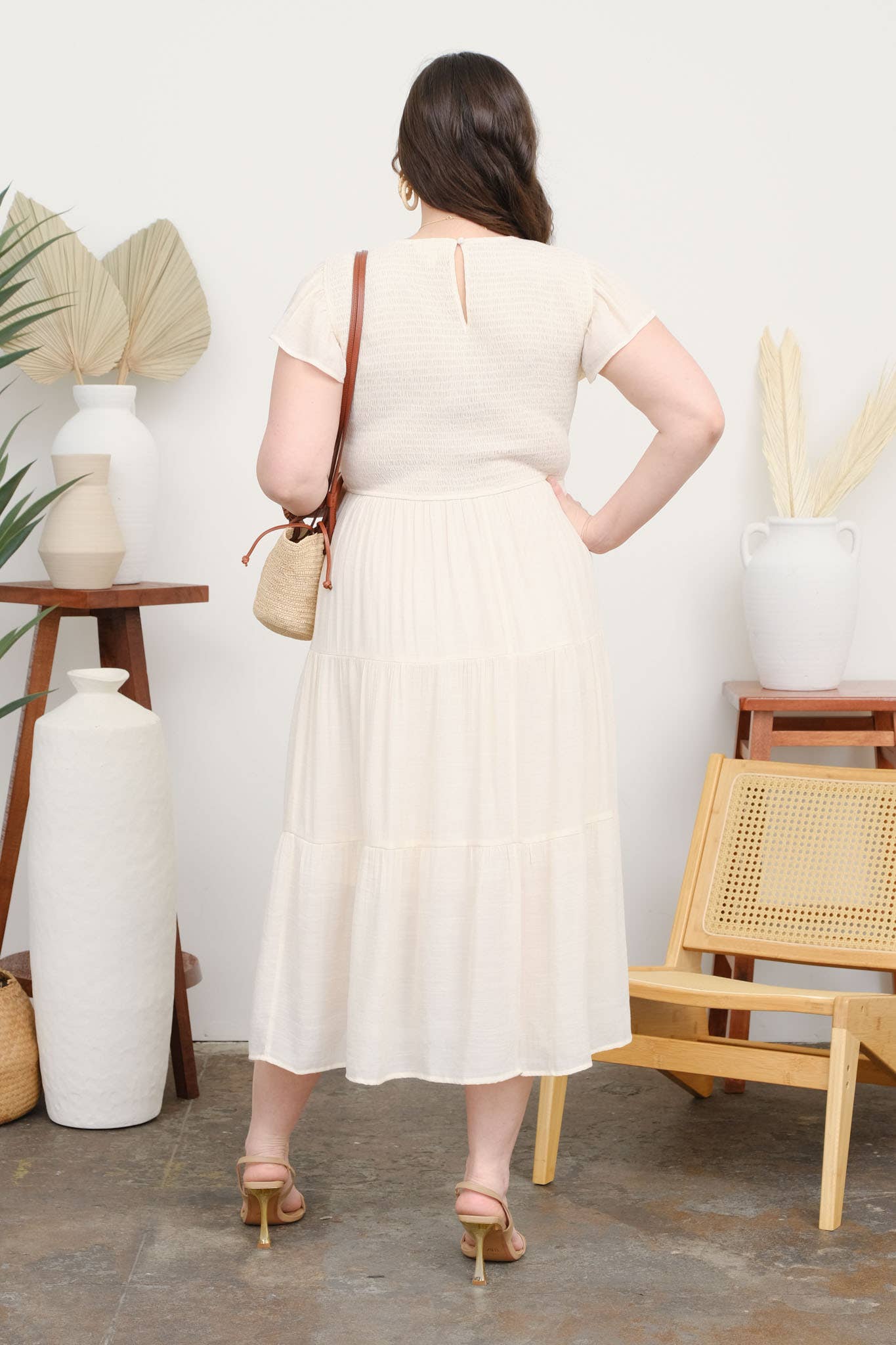 CHAMPAGNE MIDI DRESS