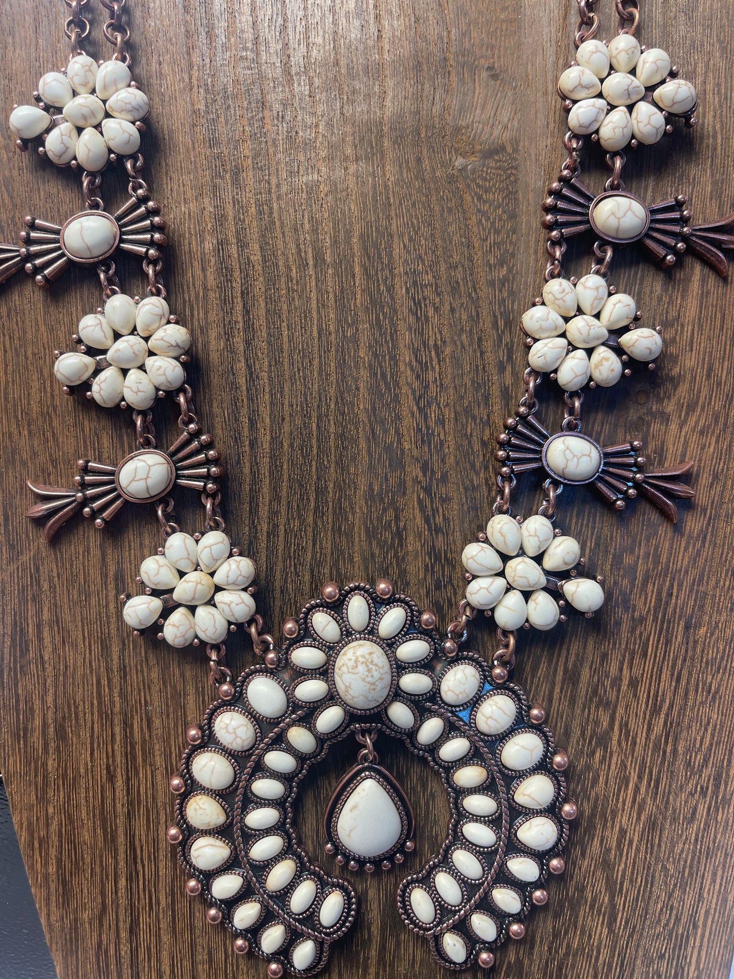 Copper Squash Blossom Necklace