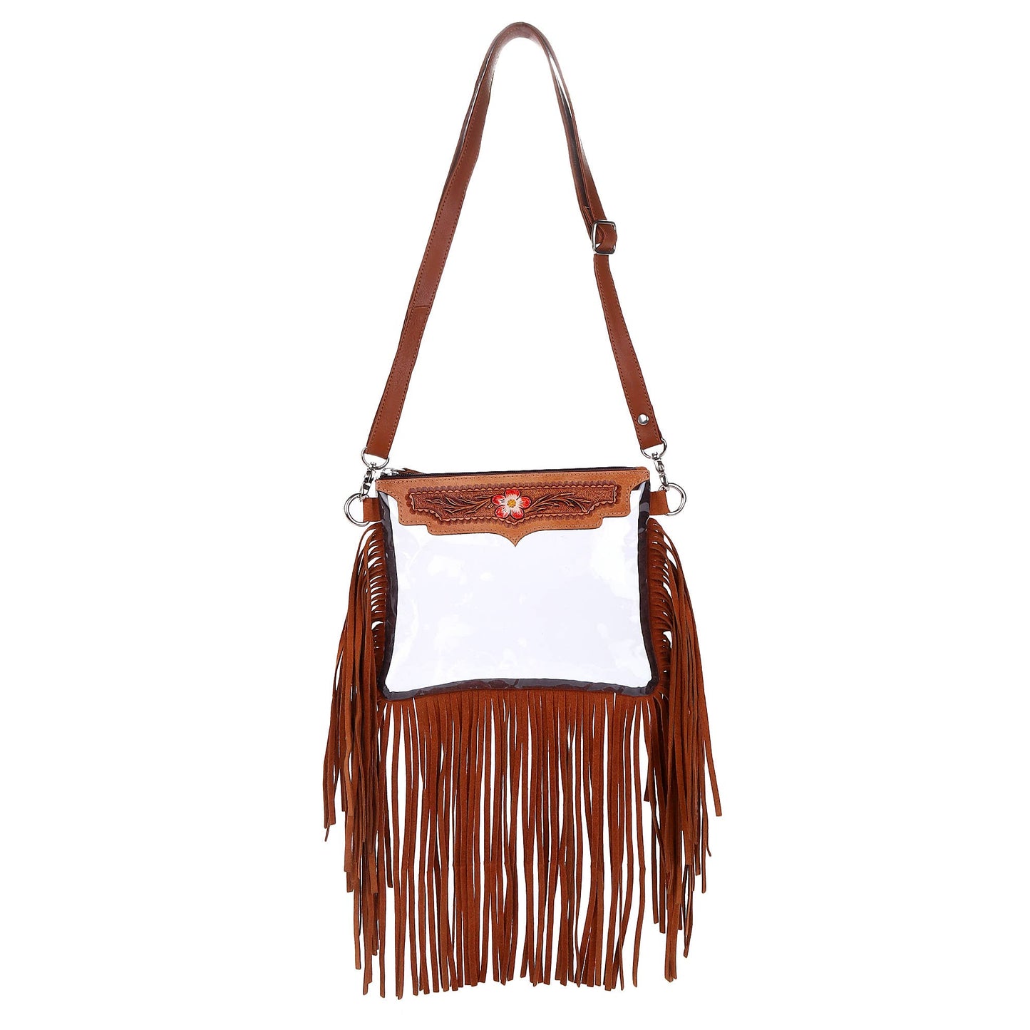 Leather Western Hand Tooled Women's Clear