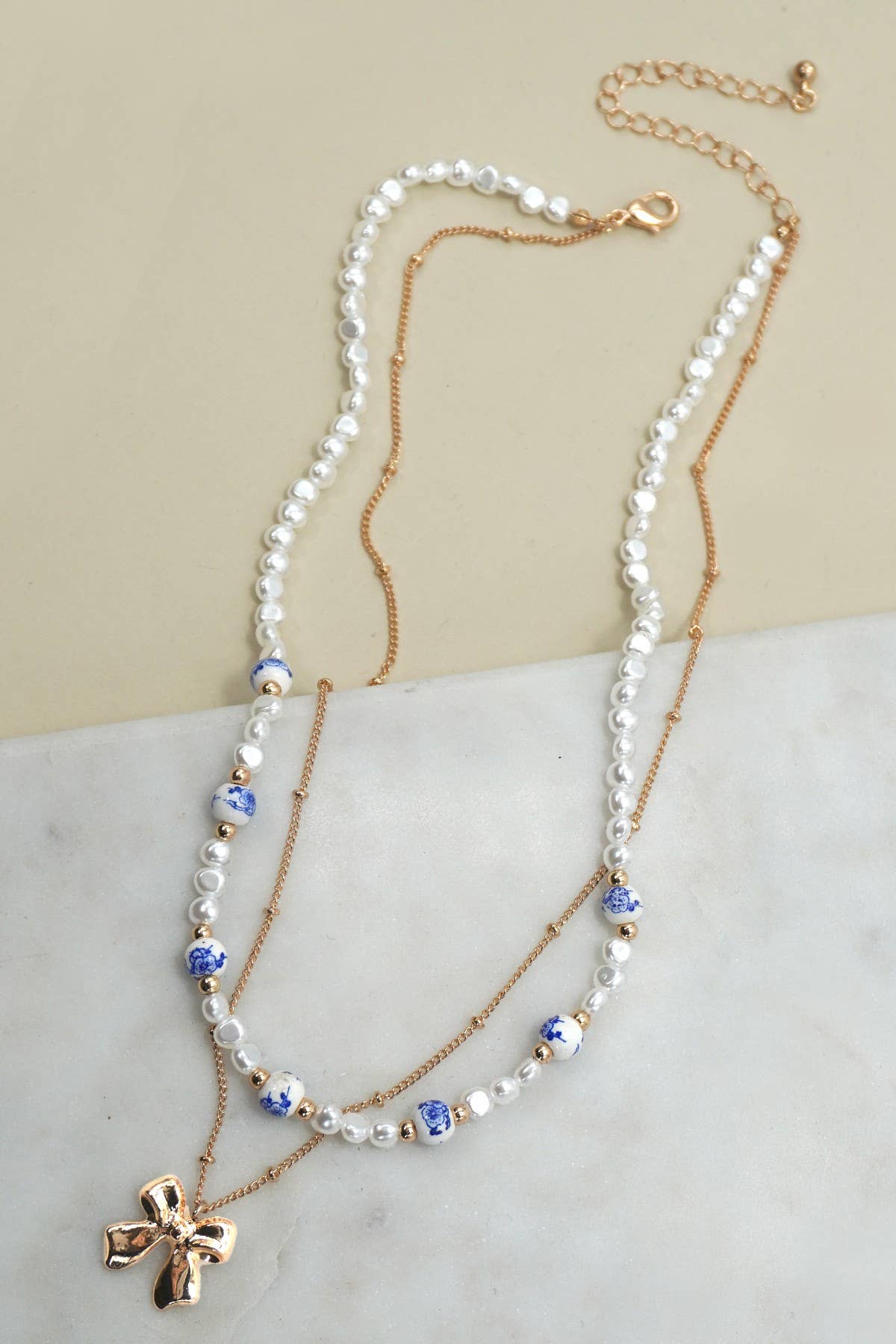 Ceramic Porcelain Pearl Bow