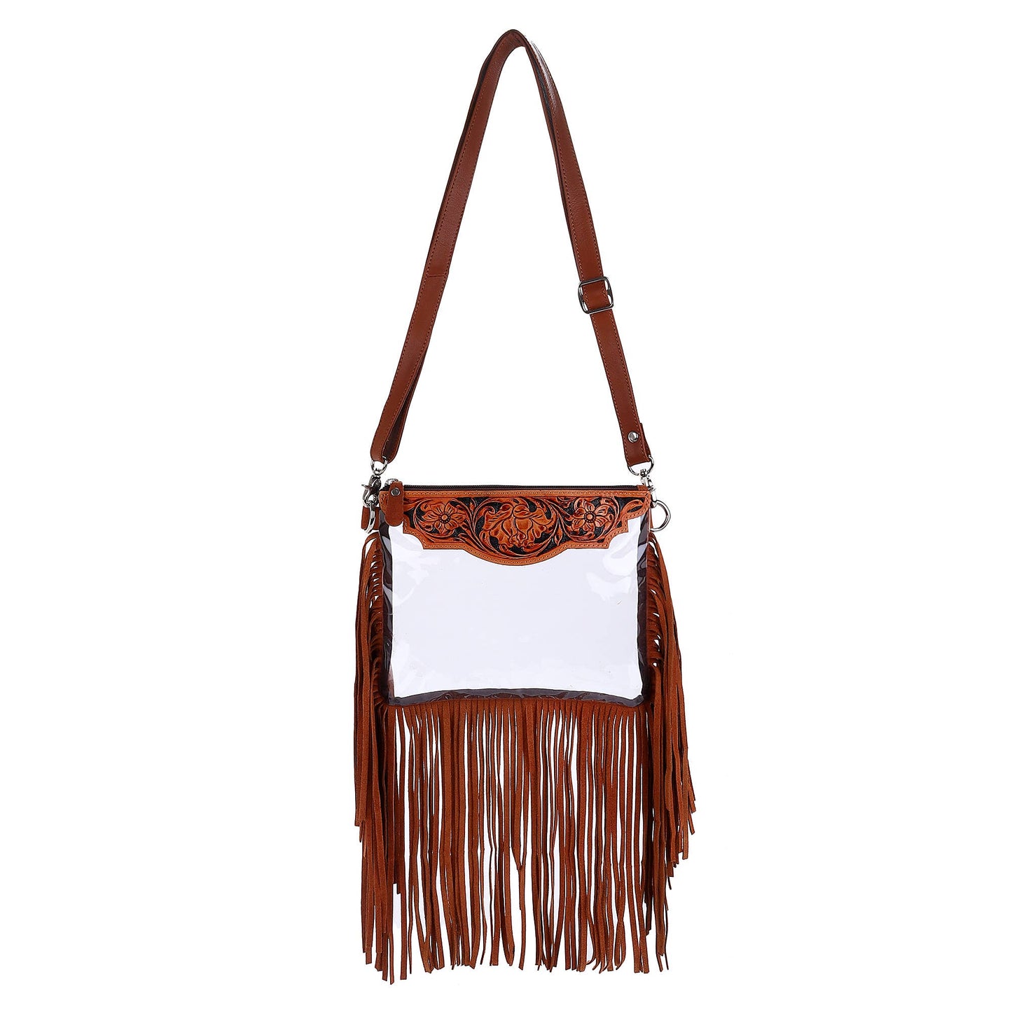 Leather Western Hand Tooled Women's Clear