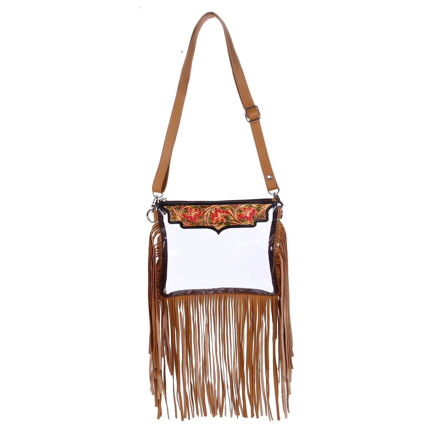 Leather Western Hand Tooled Women's Clear