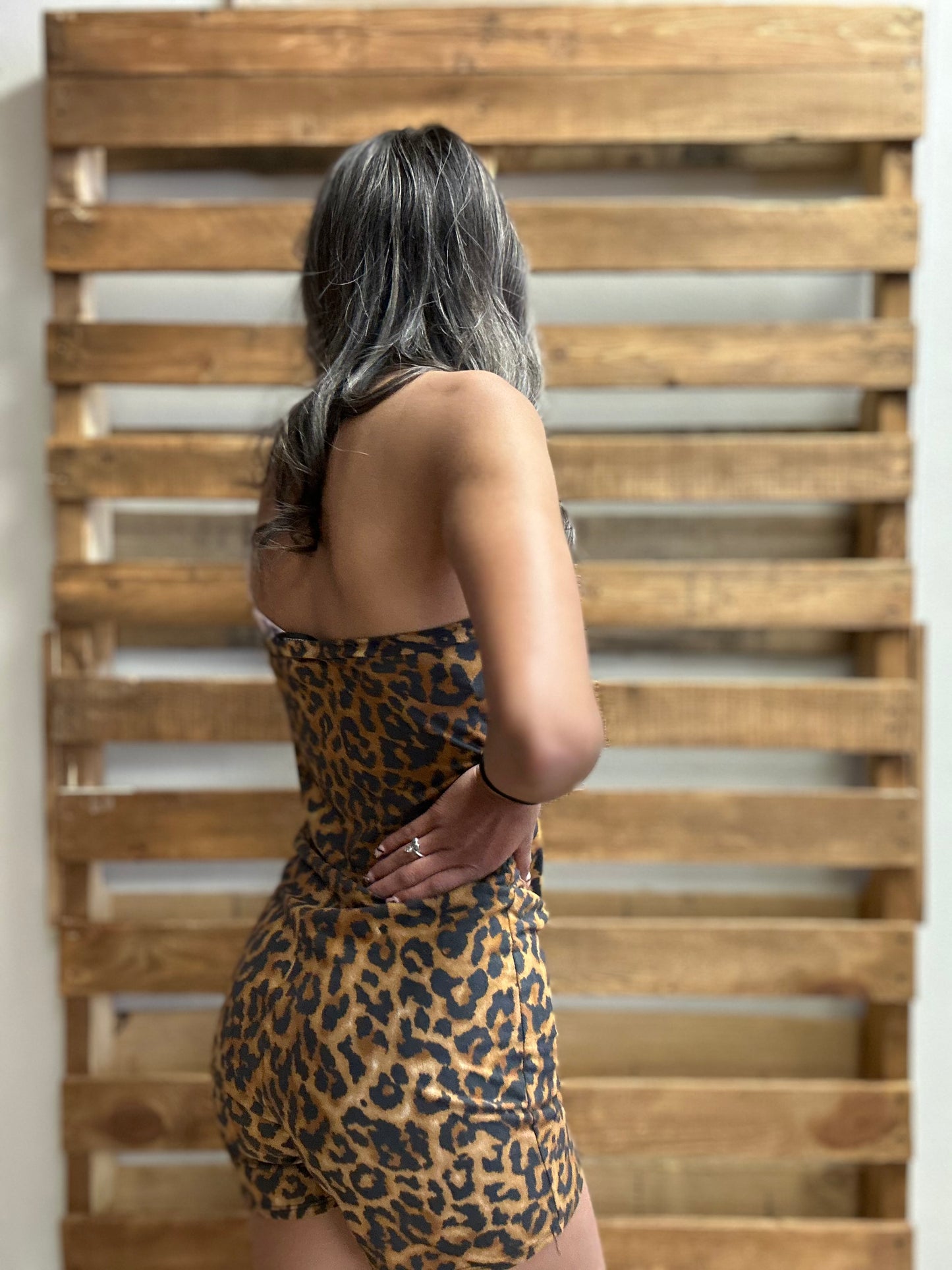Lola Leopard Skort Romper