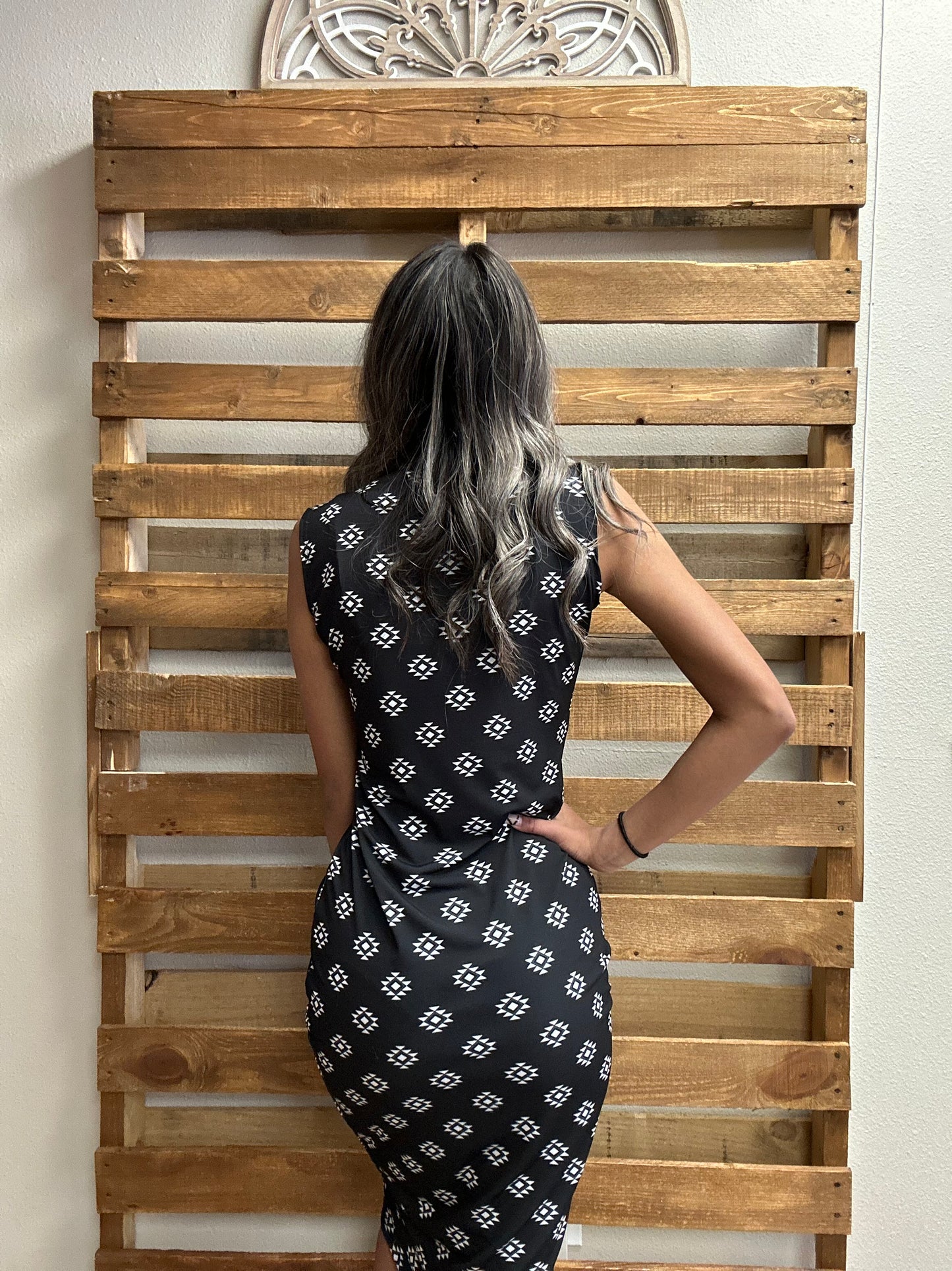 Bailey Aztec Gathered Dress