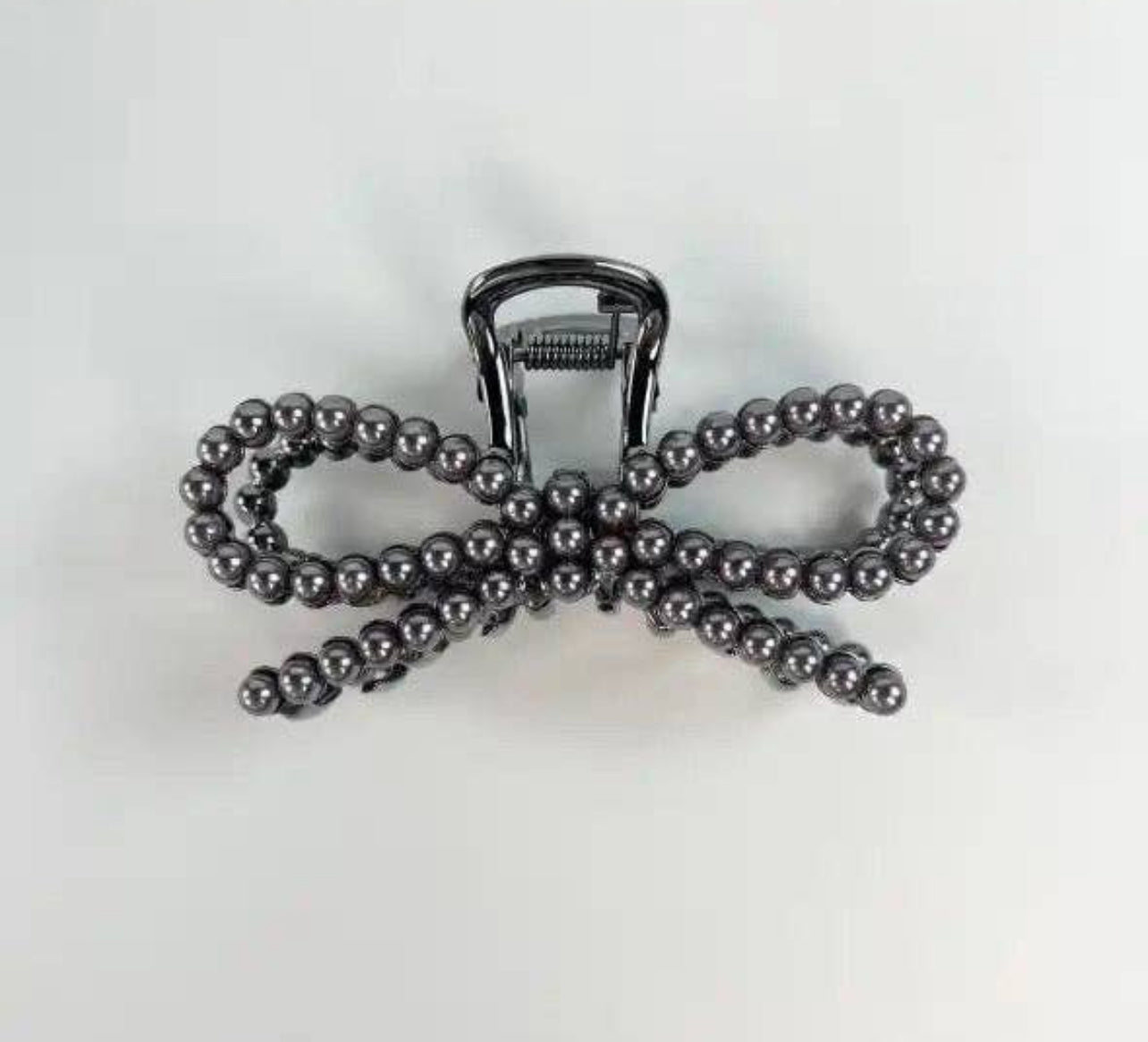 Faux Pearl Bow Clip