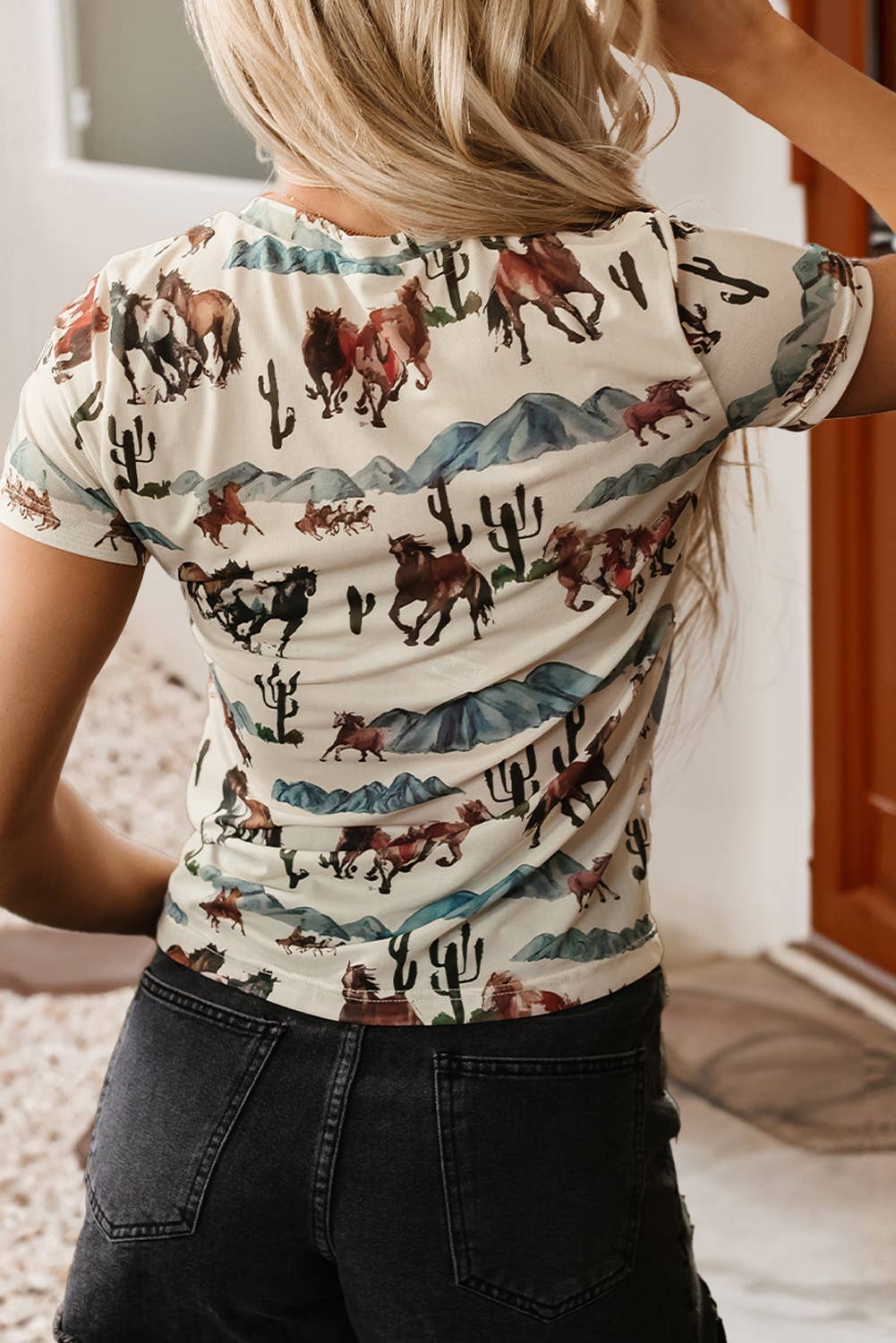 Western Mustang Mesh Top