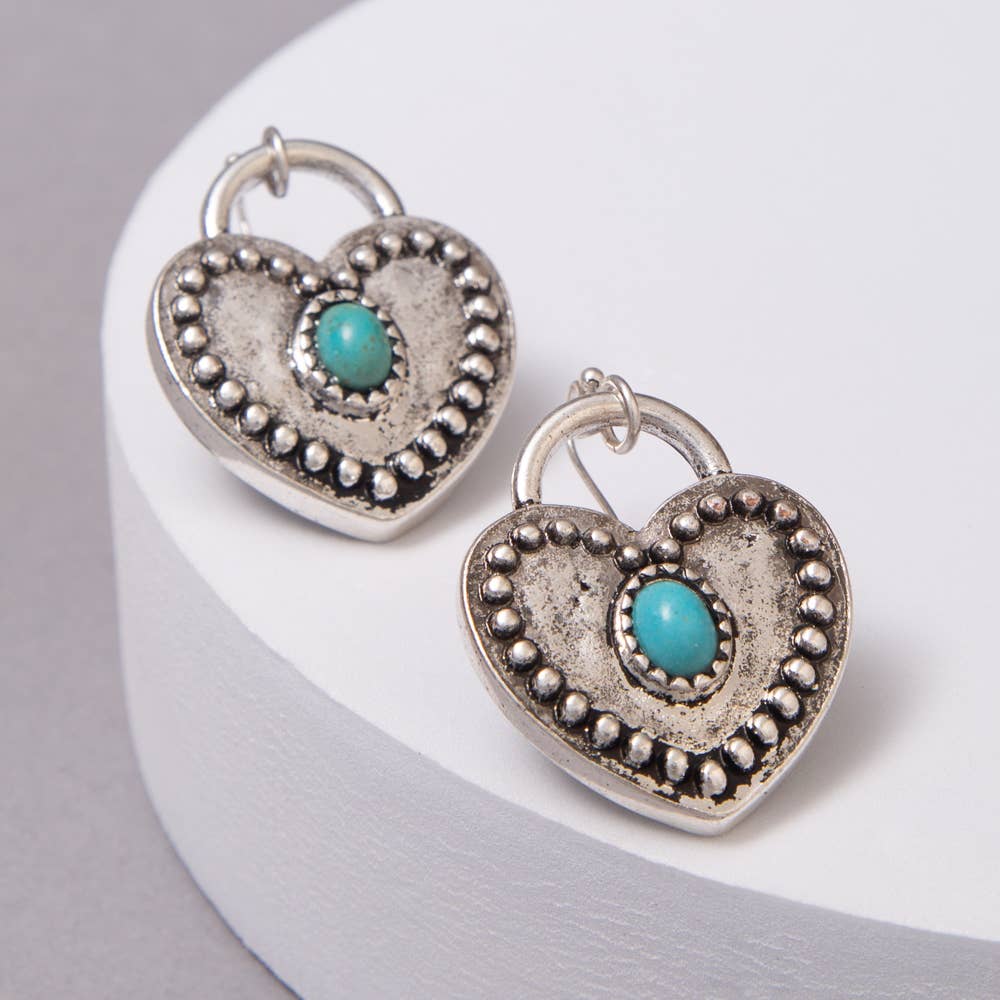 Heart Locket Dangle Earrings