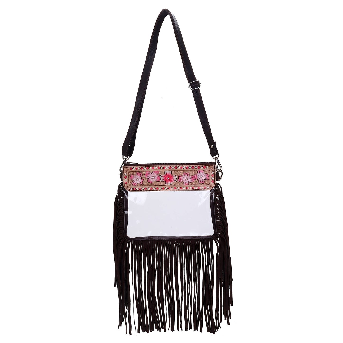 Leather Western Hand Tooled Women's Clear