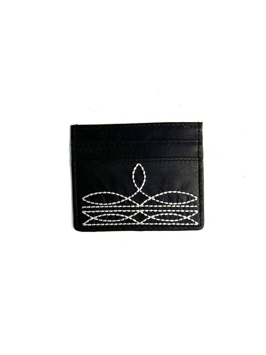 GENUINE LETHER BOOT STITCH CARD HOLDER