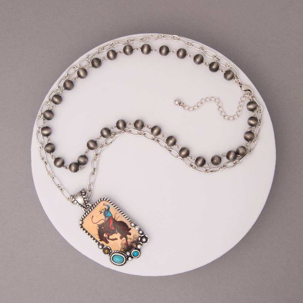 Multistrand Tooled Leather Necklace