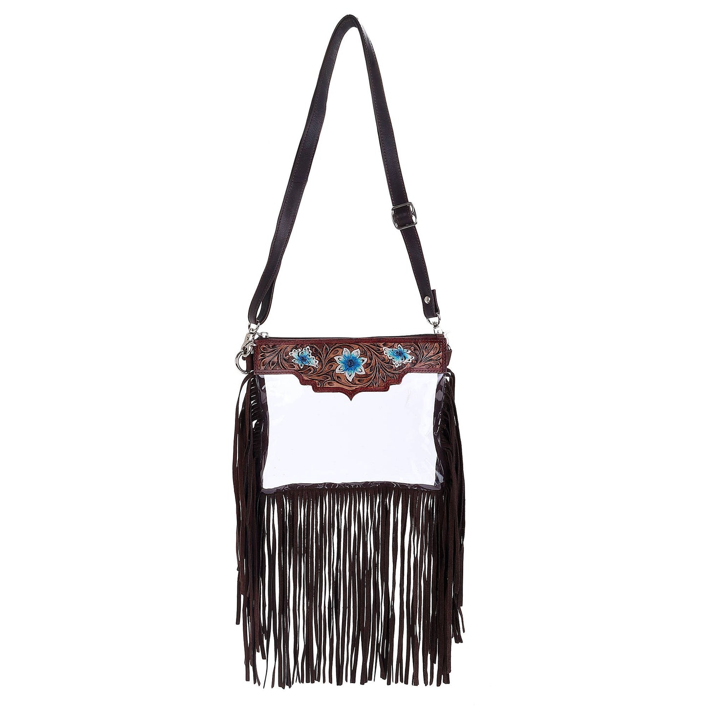 Leather Western Hand Tooled Women's Clear