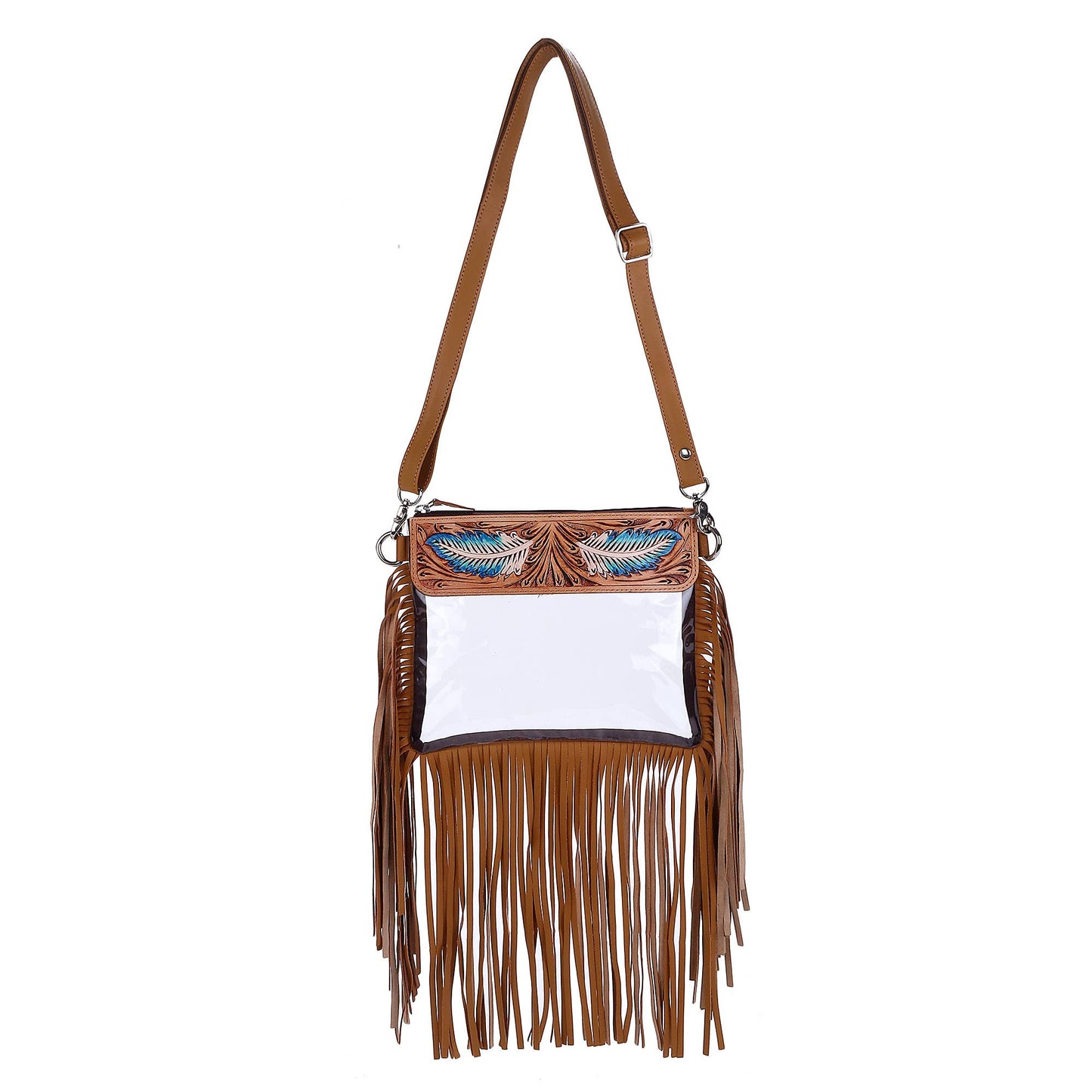 Leather Western Hand Tooled Women's Clear