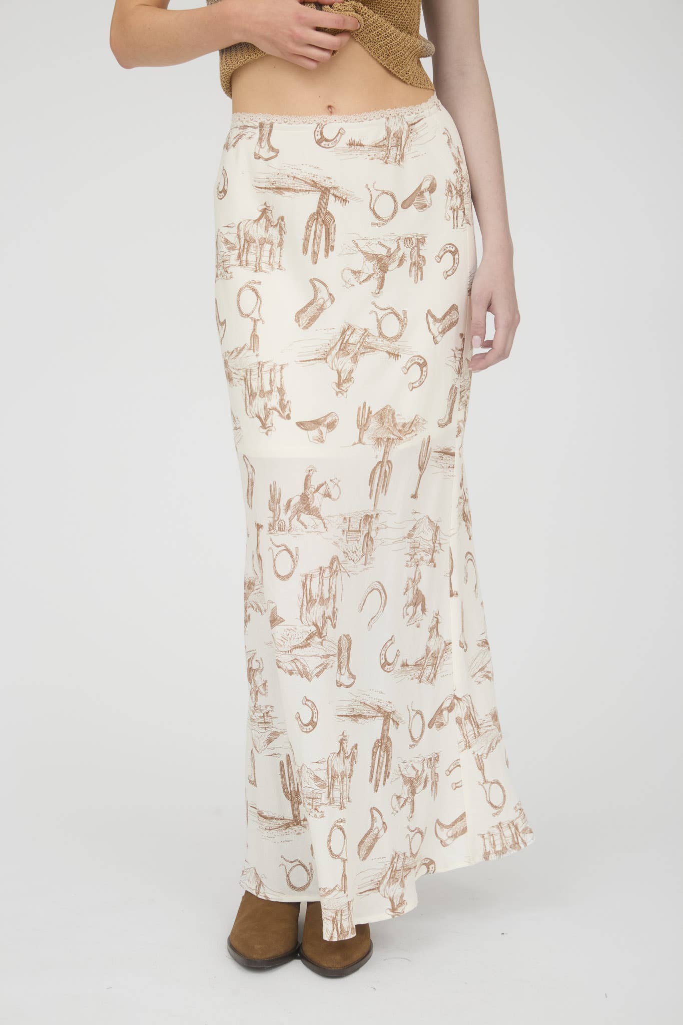 WESTERN MIDI SKIRT