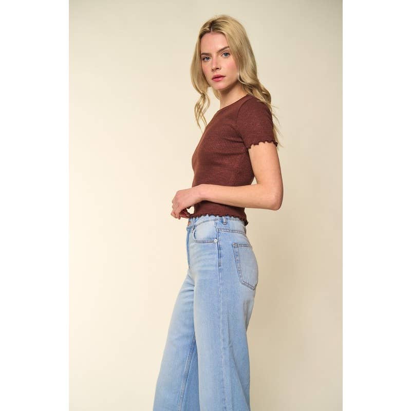 SS Rib Knit Tee