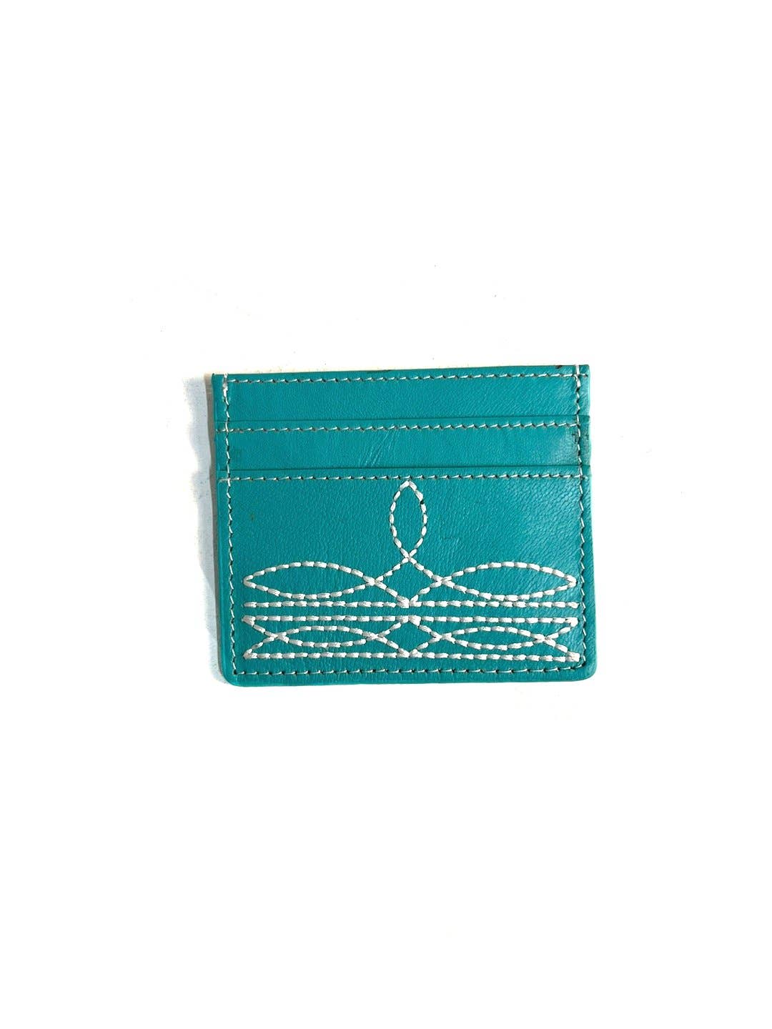 GENUINE LETHER BOOT STITCH CARD HOLDER