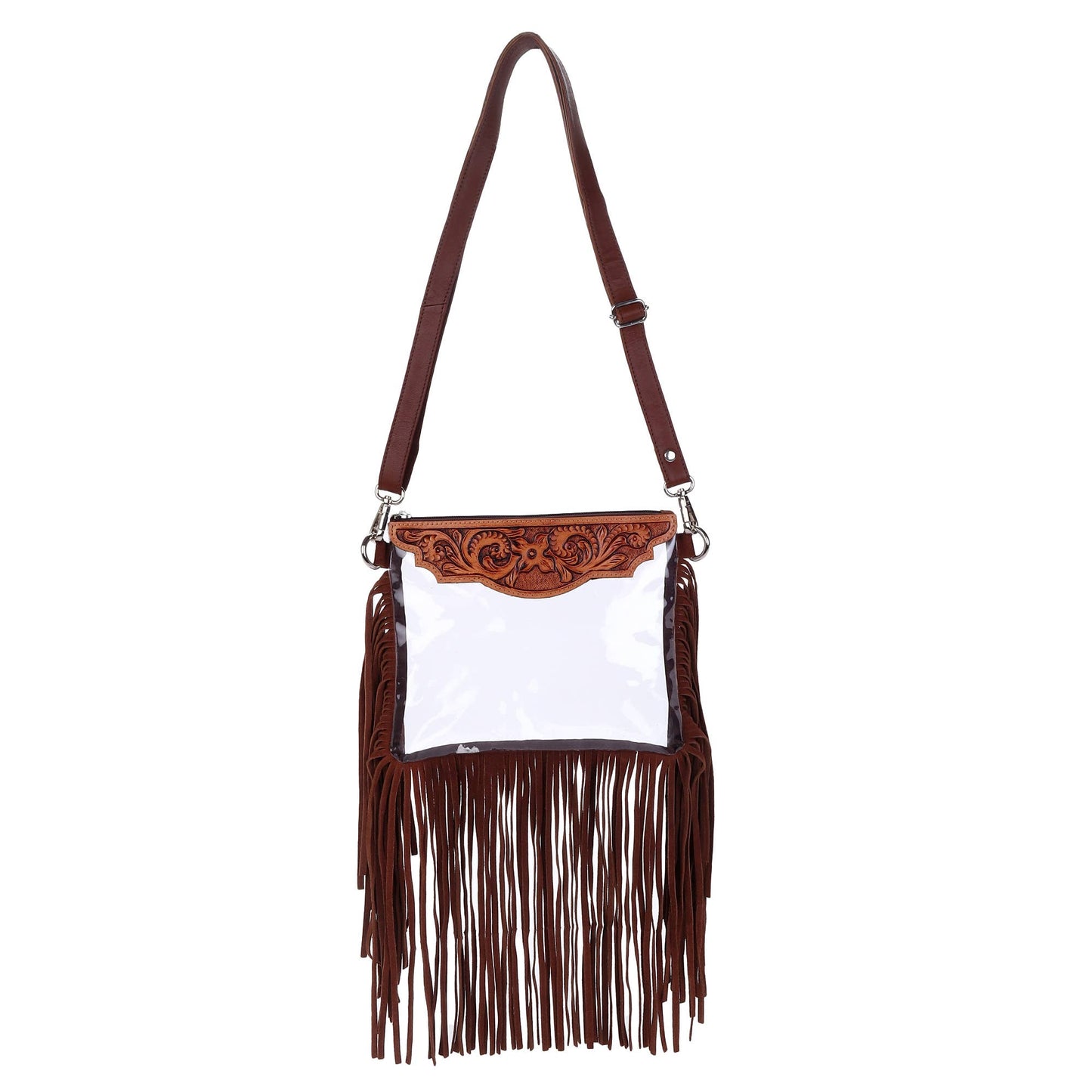 Leather Western Hand Tooled Women's Clear