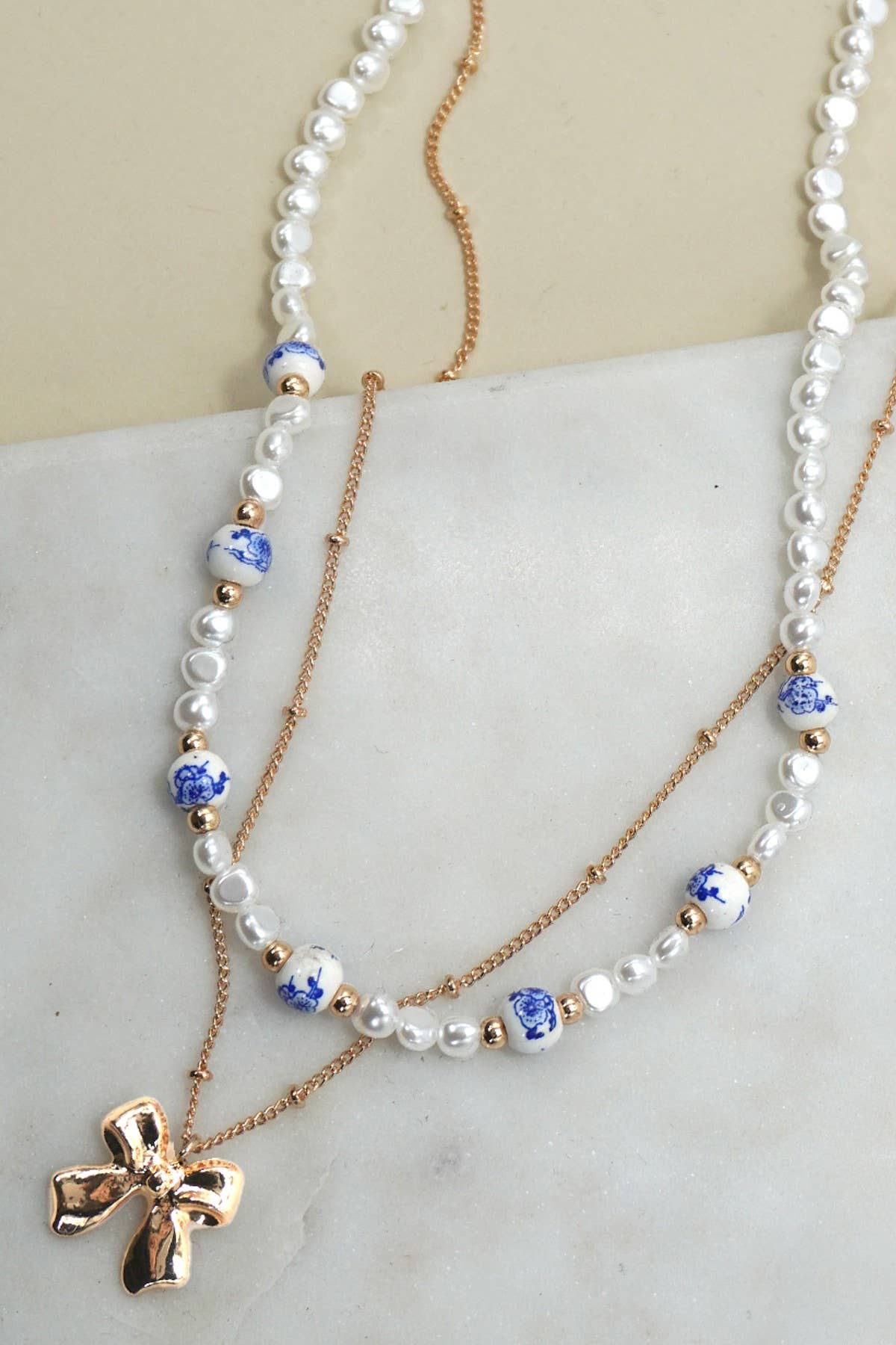Ceramic Porcelain Pearl Bow