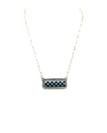 Checkered Bar Necklace