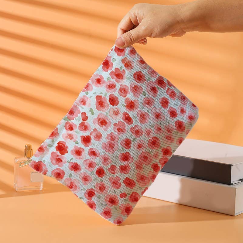 BOW CHERRY COSMETIC BAG