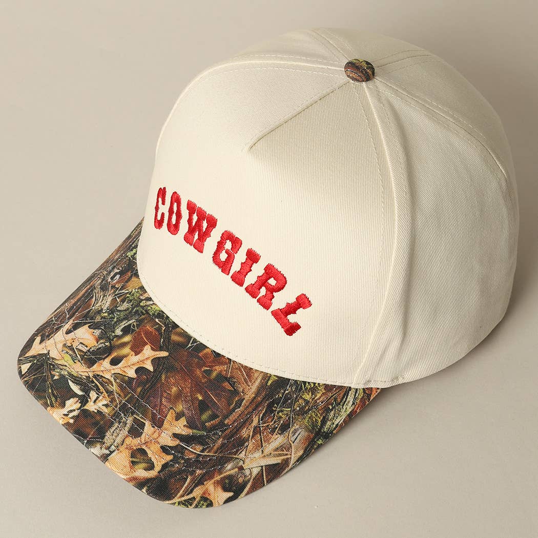 COWGIRL CAMO TRUCKER HAT