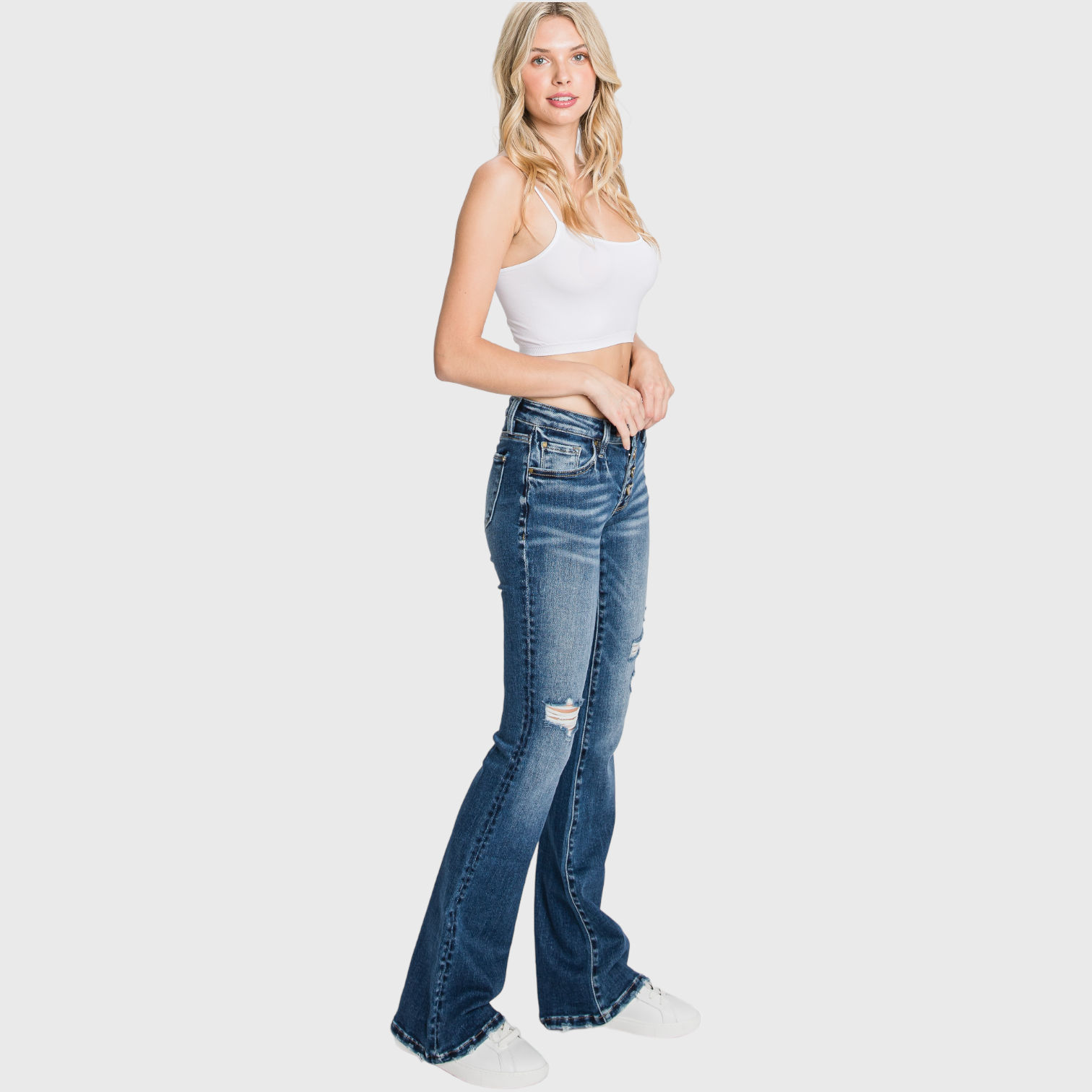 Cute as a Button Fly Denim