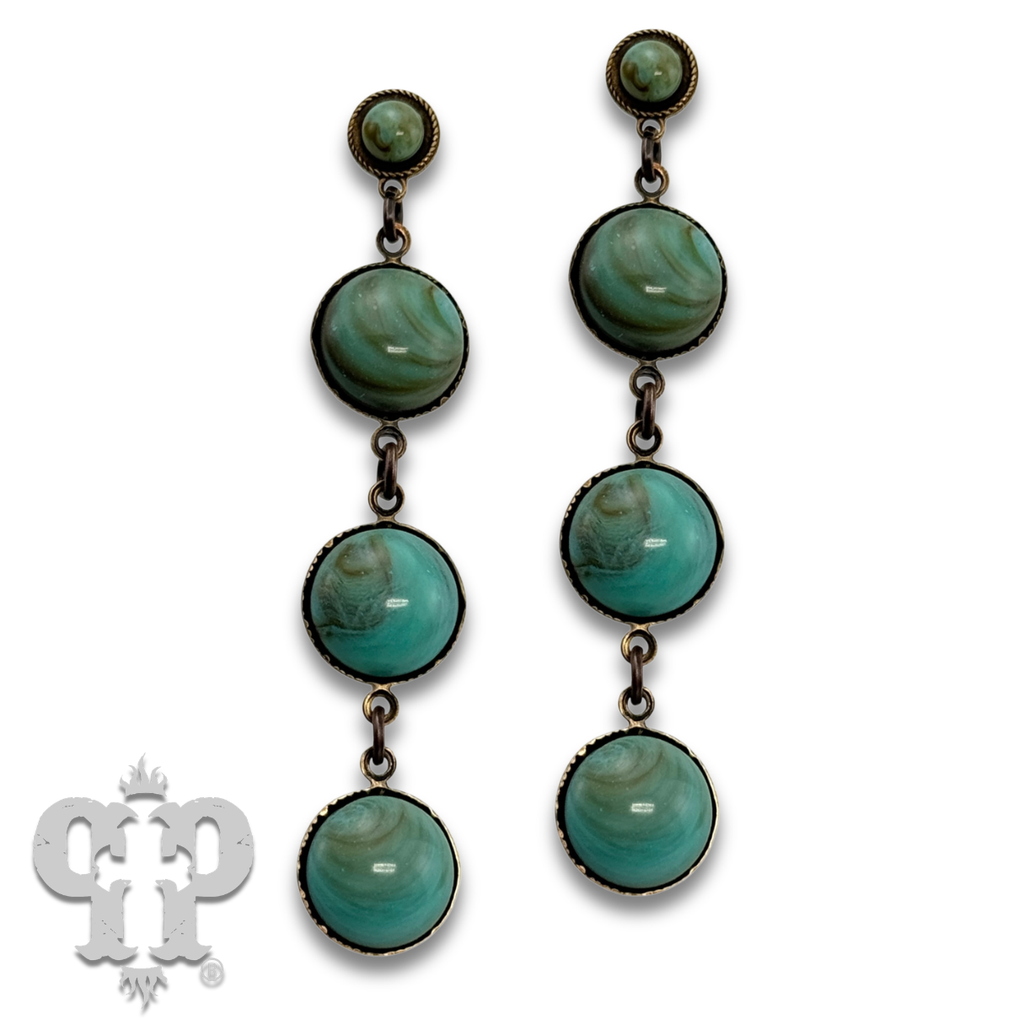 Turquoise Cabochon Drop Earring
