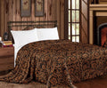 Brown floral Mia blanket - king size