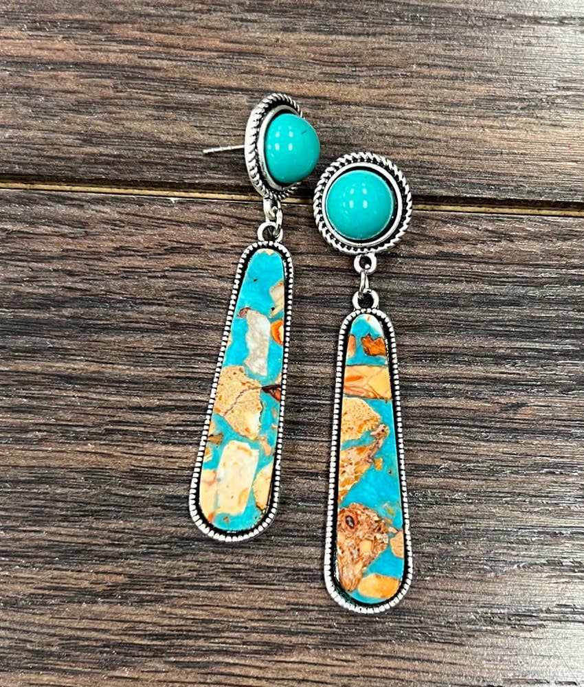 Gemstone Post Earrings