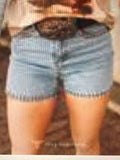 Stitch Denim Shorts Plus (5in Inseam)