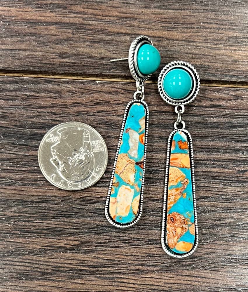 Gemstone Post Earrings