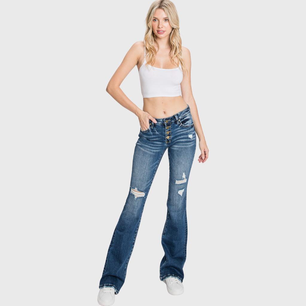 Cute as a Button Fly Denim