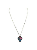 Cotton Candy Cross Necklace