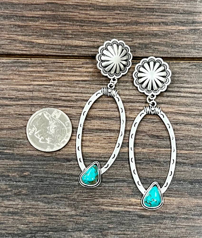 AZTEC TURQUOISE POST EARRINGS