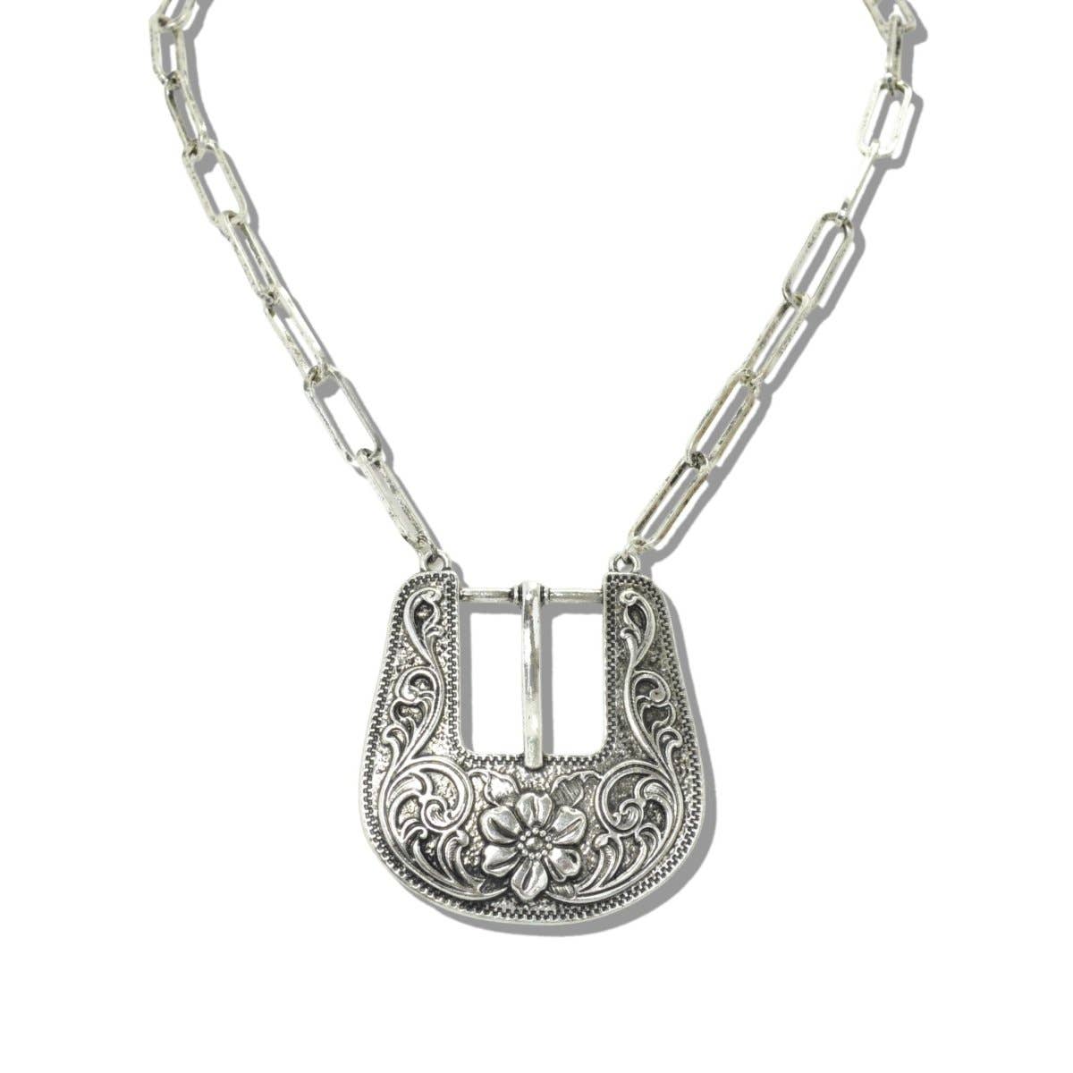Buckle Paper Clip Necklace