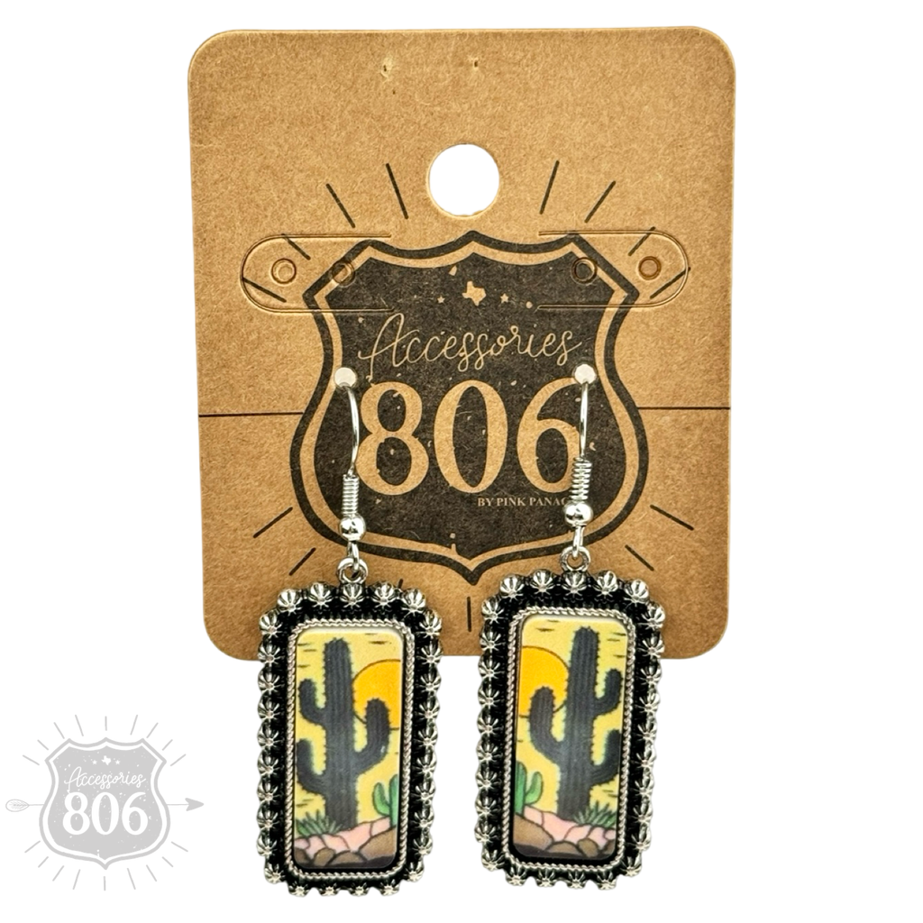 Western Cactus Earrings