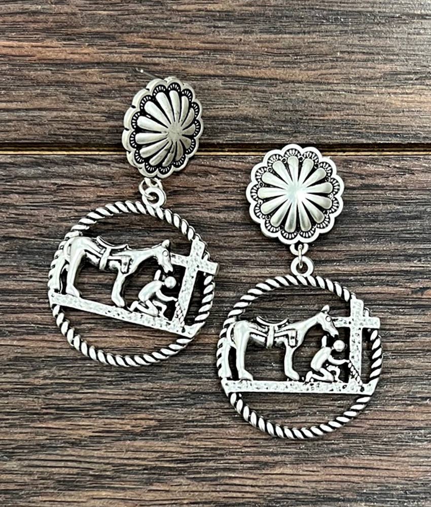2.3" Western Post Earrings