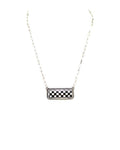 Checkered Bar Necklace