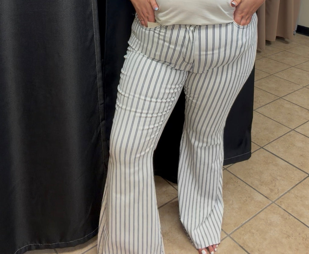 PIN STRIPE JEANS- PLUS
