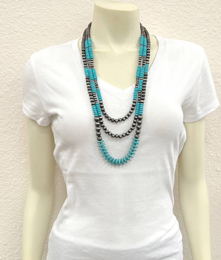 TIERED TURQUOISE NECKLACE