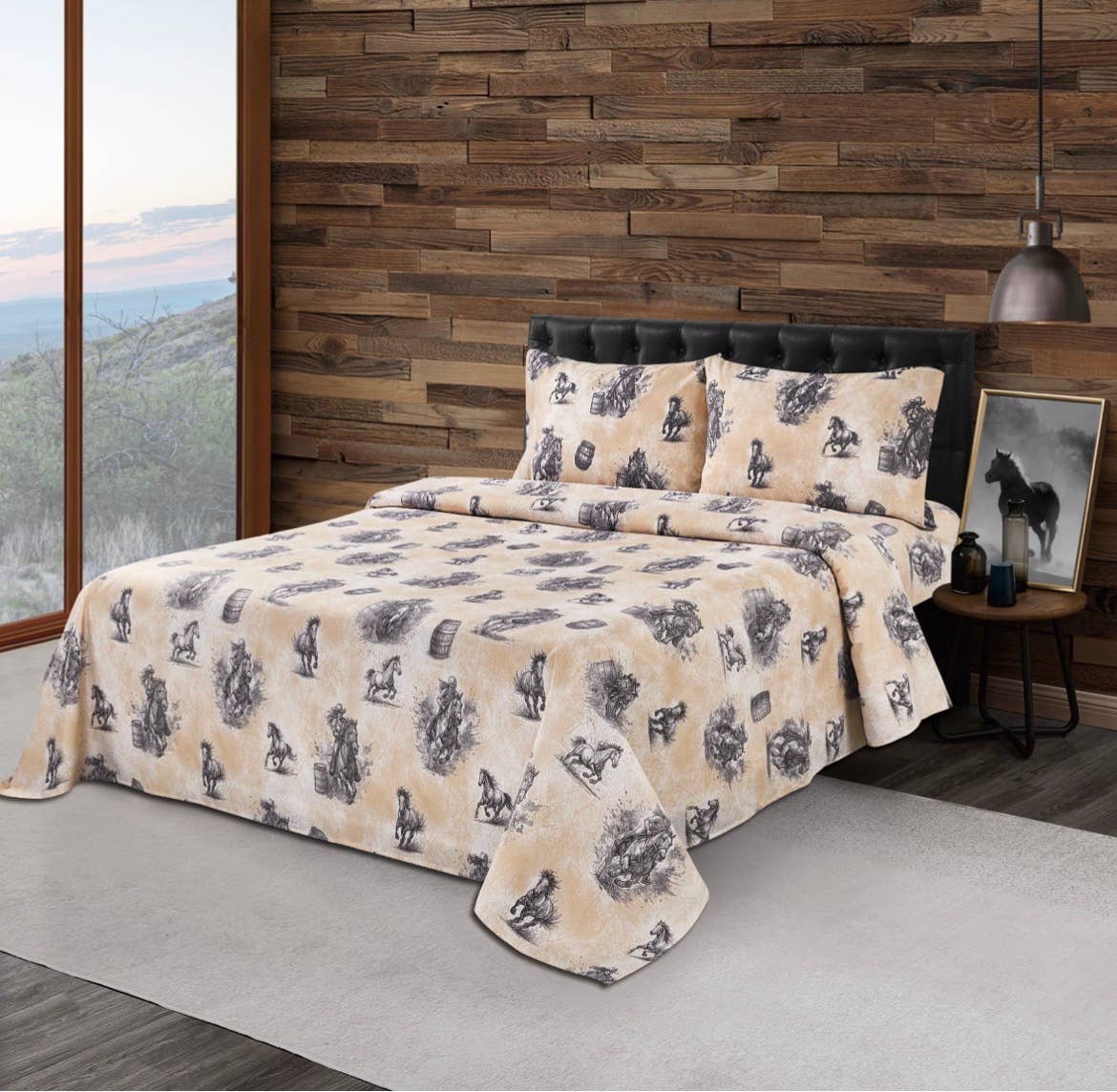 Horses western sheets set 
