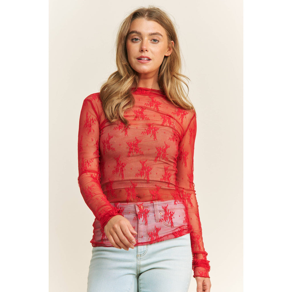 LACEY MESH L/S