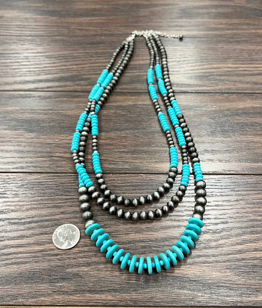 TIERED TURQUOISE NECKLACE