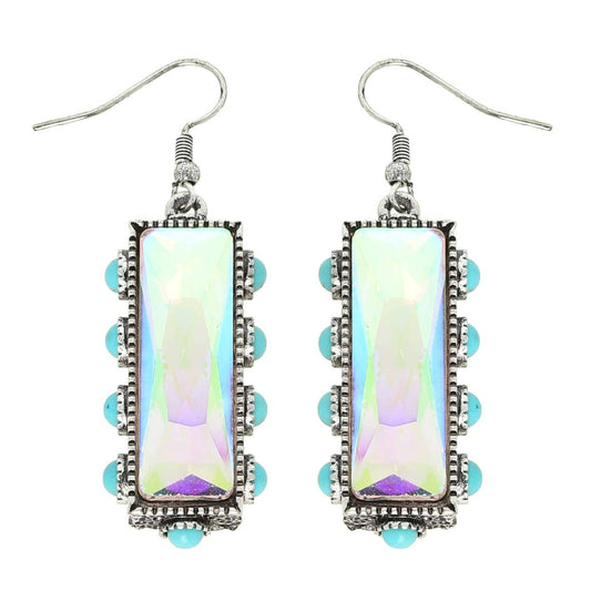 Rectangle Gemstone Earring