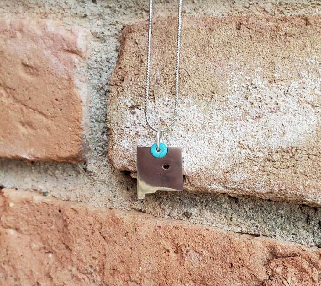 New Mexico State Cutout Necklace