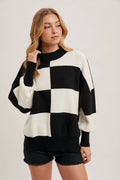 CHECKMATE KNIT SWEATER